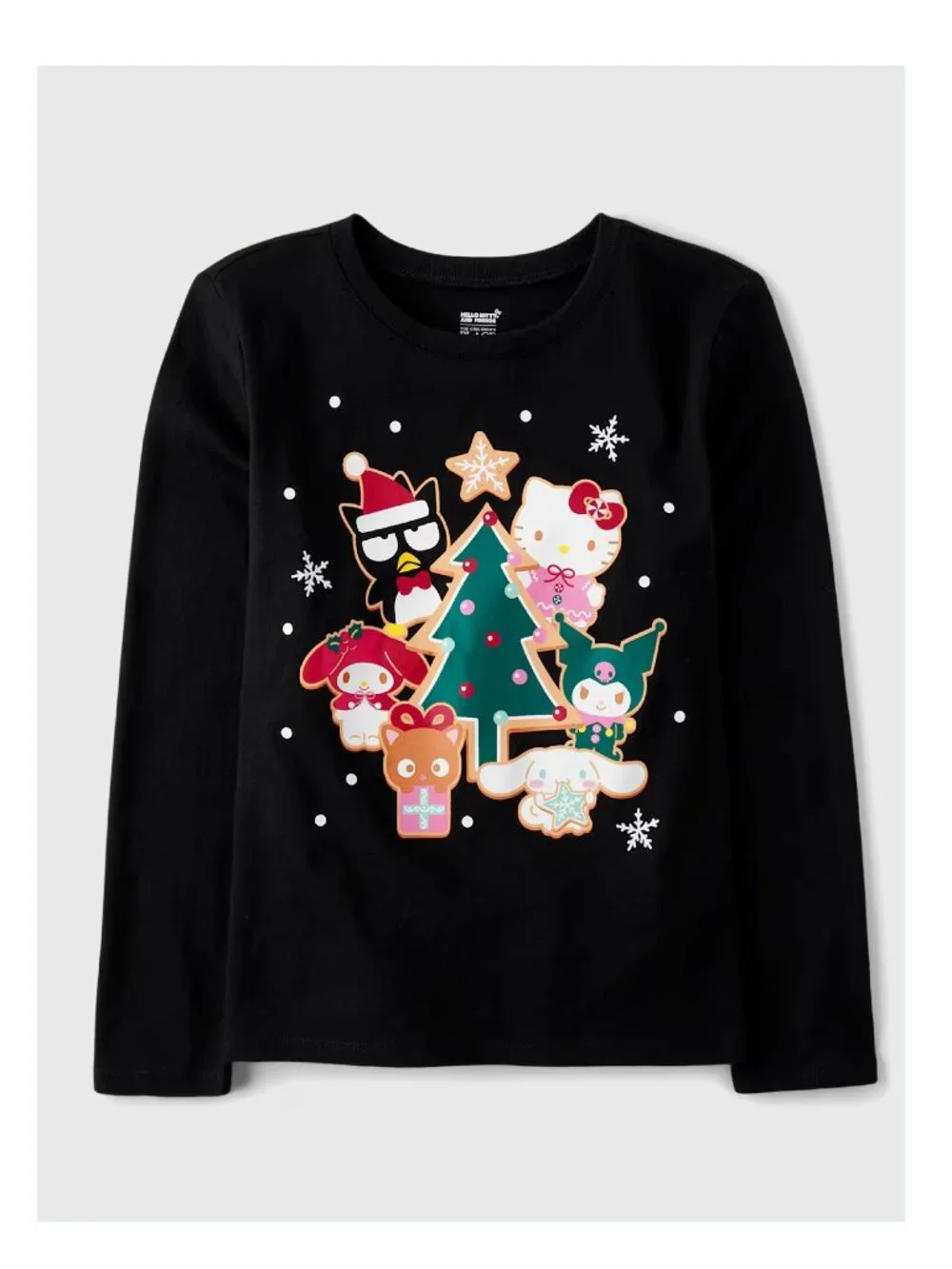 The Childrens Place Girls Hello Kitty® And Friends Holiday Graphic Tee - black